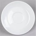 Tuxton 4 x 0.62 in. Cappuccino Saucer-Porcelain White - 2 Dozen BPE-0451